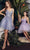 Ladivine 9245 - Glitter Print Cocktail Dress Cocktail Dresses XS / Lavender
