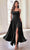 Ladivine B8402 - Spaghetti Strap A-Line Prom Gown Prom Dresses XS / Black
