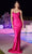 Ladivine BD7044 - Cowl Satin Prom Dress Prom Dresses XS / Fuchsia