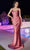 Ladivine BD7044 - Cowl Satin Prom Dress Prom Dresses XS / Rosewood