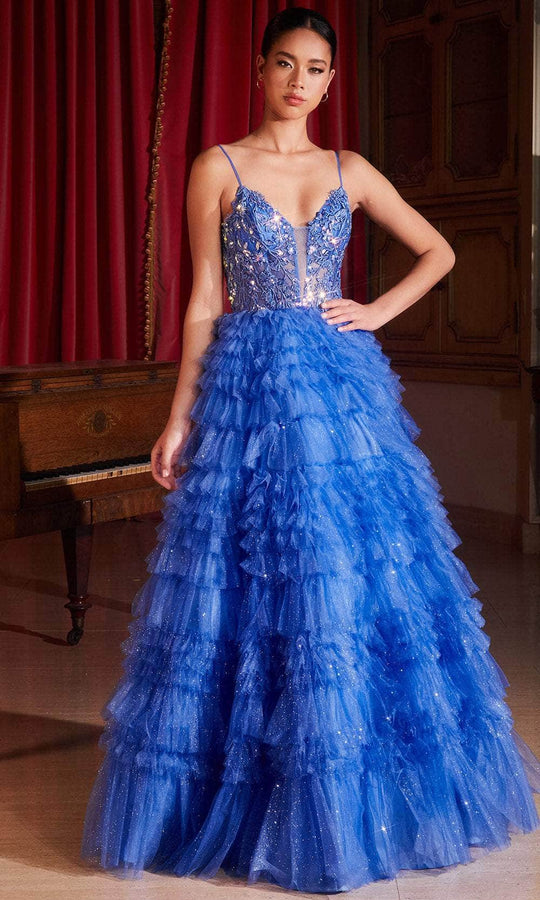 PLUNGING V NECKLINE BALL GOWN_H1881 main image 0