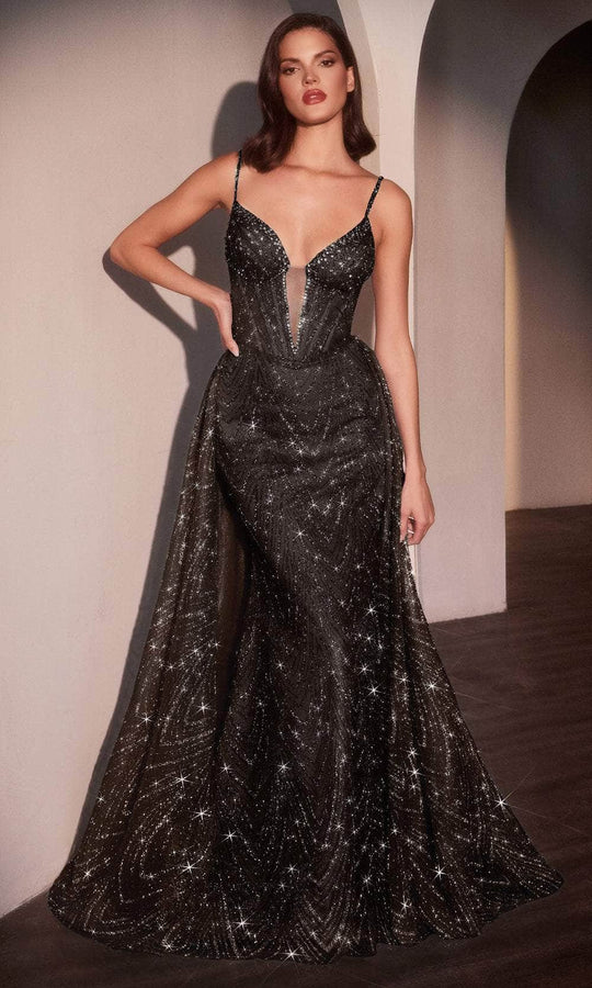 Ladivine C167 - Embellished Overskirt Evening Dress