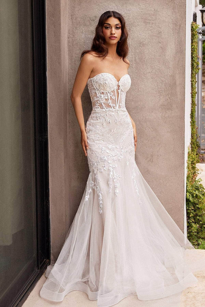 Ladivine CB126W - Strapless Mermaid Bridal Gown Special Occasion Dress