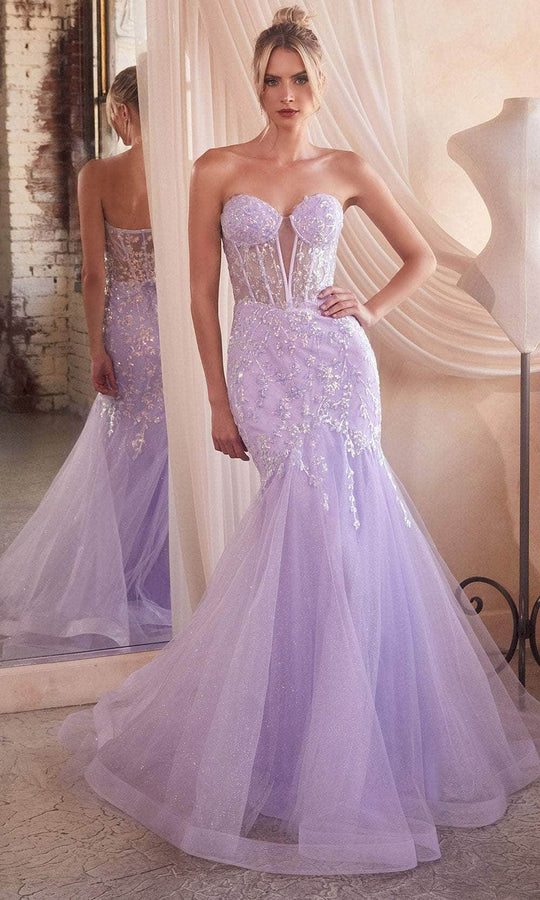 Ladivine CB139 - Glittery Sequin Evening Dress