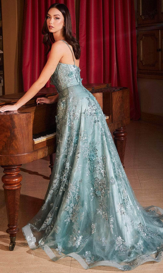Ladivine CB144 - Sleeveless 3D Embellished Prom Gown