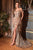 Ladivine CC2164 - Floral Corset Prom Dress Special Occasion Dress 2 / Gold Mist