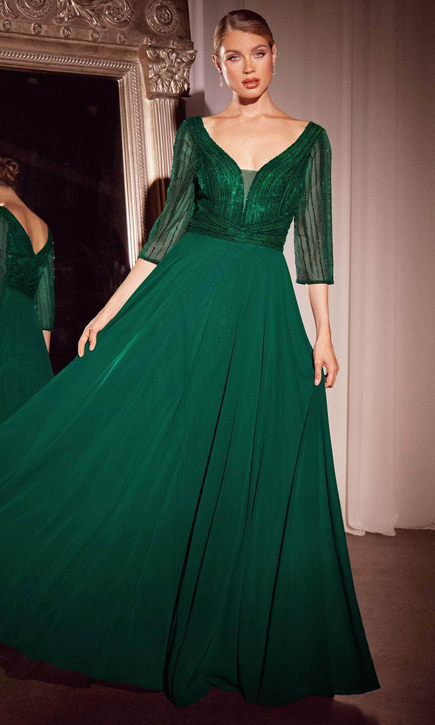 Ladivine CC446 - Long A-Line Dress