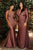 Ladivine CD0168 - Long Sleeve Draped Evening Dress Evening Dresses