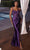 Ladivine CD0176 - Beaded Lace Corset Prom Gown Prom Dresses XXS / Purple