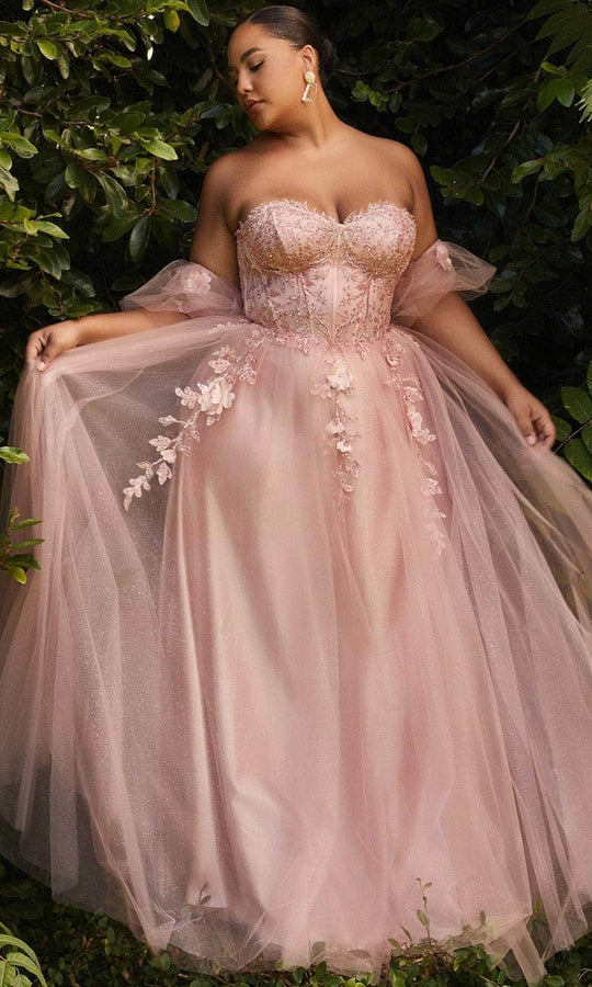 Ladivine CD0191C - Glitter Print A-line Prom Dress