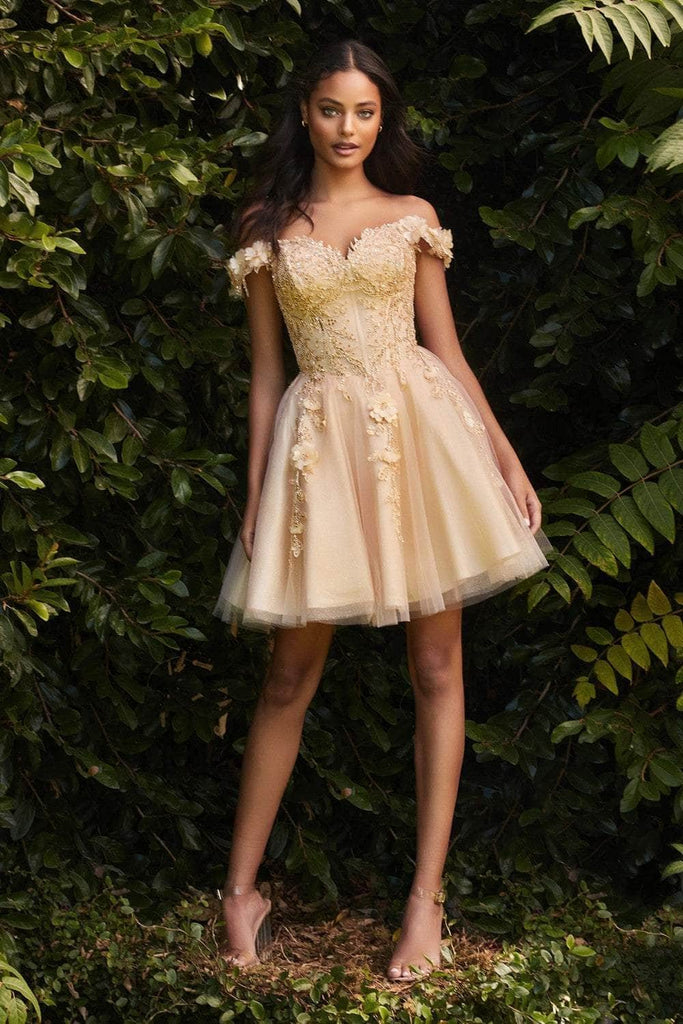 Floral Print Short Prom Dress 3X / Blush*