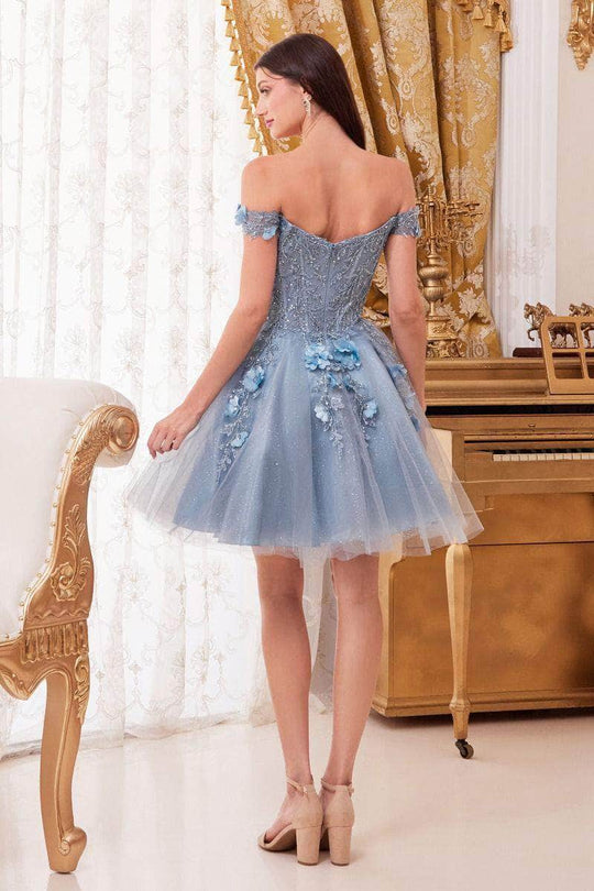Ladivine CD0194 - Floral Short Prom Dress