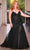 Ladivine CD0214C - V-Neck Mermaid Evening Dress Evening Dresses 16 / Black
