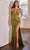 Ladivine CD0218 - Sweetheart Sequin Prom Gown with Sash Prom Dresses 2 / Olive