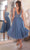 Ladivine CD0225 - Fitted Tea-Length Evening Dress Cocktail Dresses