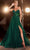 Ladivine CD0230 - Beaded Appliqued A-Line Prom Gown Prom Dresses 2 / Emerald