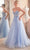 Ladivine CD0230 - Beaded Appliqued A-Line Prom Gown Prom Dresses 2 / Lt Blue