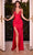 Ladivine CD0231 - Sleeveless High Slit Prom Gown Prom Dresses 2 / Red