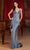 Ladivine CD0231 - Sleeveless High Slit Prom Gown Prom Dresses 2 / Smoky Blue