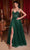 Ladivine CD0234 - Illusion Midriff Sweetheart Prom Gown Prom Dresses 2 / Emerald