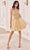Ladivine CD0236 - Ribbon Strap Cocktail Dress Special Occasion Dress XXS / Champagne