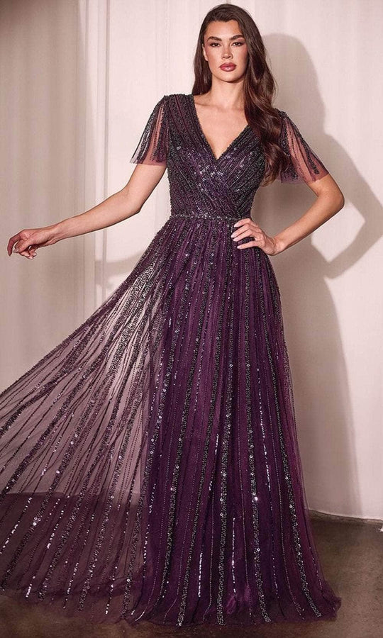 Ladivine CD0241 Surplice V-Neck Dress