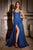 Ladivine CD252 - Lace Up Corset Prom Dress Prom Dresses 2 / Royal