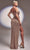 Ladivine CD260 - Off Shoulder Sparkly Prom Dress Prom Dresses 4 / Rose Gold