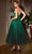 Ladivine CD275T - Strapless Glitter Tea-Length Dress Cocktail Dresses
