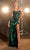 Ladivine CD295 - Floral Beaded Sweetheart Prom Gown Prom Dresses 2 / Emerald