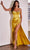 Ladivine CD306 - Sweetheart Pleated Bust Prom Gown Prom Dresses 2 / Marigold