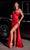 Ladivine CD306 - Sweetheart Pleated Bust Prom Gown Prom Dresses 2 / Red