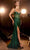 Ladivine CD307 - Illusion Corset Sleeveless Prom Gown Prom Dresses 2 / Emerald