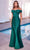Ladivine CD325 - Off Shoulder Knotted Prom Gown Prom Dresses 2 / Emerald