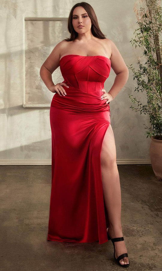 Ladivine CD326C - Strapless Corset Bodice Prom Gown