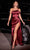Ladivine CD327 - Ruched One Shoulder Prom Gown Prom Dresses 2 / Burgundy