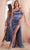 Ladivine CD327 - Ruched One Shoulder Prom Gown Prom Dresses 2 / Smoky Blue