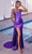 Ladivine CD340 - Sleeveless Beaded Sweetheart Neck Prom Gown Prom Dresses 2 / Nova Purple
