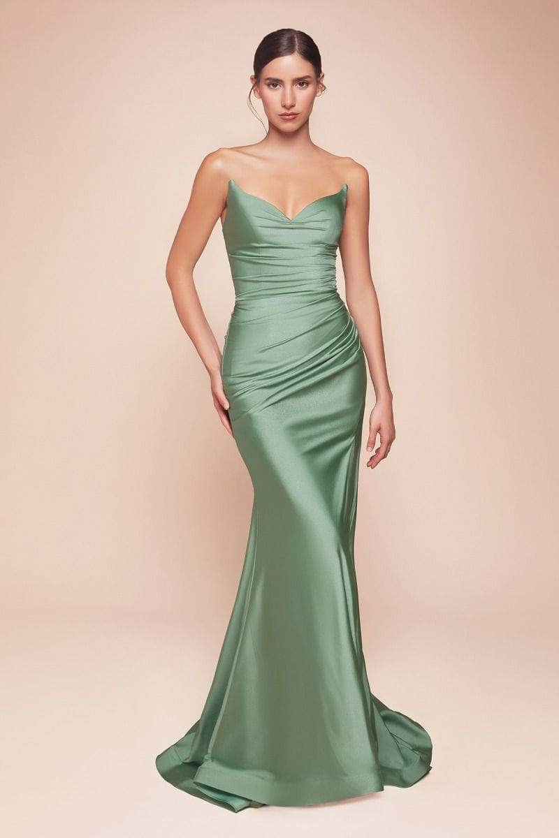 Ladivine CD791 - Long Stretch Satin Mermaid Dress
