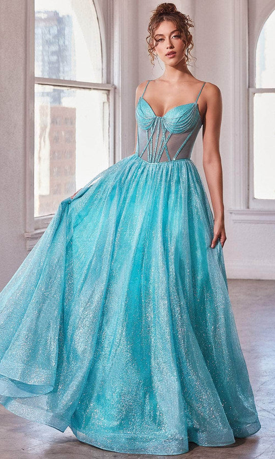 Ladivine CD832 - Sleeveless Sheer Corset Ballgown