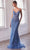 Ladivine CD845 - Rhinestone Deep V-Neck Prom Gown Prom Dresses 14 / Rose Gold
