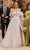 Ladivine CD855W - 3D Lace Applique Strapless Bridal Gown Bridal Dresses 2 / Off White