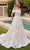 Ladivine CD860W - Floral Applique Embellished Strapless Bridal Dress Bridal Dresses 2 / Off White