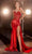 Ladivine CD868 - Sleeveless Sheath Long Dress Prom Dresses 2 / Red