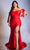 Ladivine CD943C - Satin Mermaid Prom Gown Bridesmaid Dresses 16 / Red