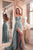 Ladivine CDS441 - Asymmetric Pleated Sheath Gown Prom Dresses 2 / Dusty Blue