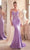 Ladivine CDS450 - Appliqued Deep V-Neck Prom Gown Prom Dresses 2 / Black