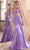 Ladivine CDS470 - Beaded Appliqued Illusion Evening Gown Prom Dresses 2 / Lavender