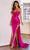Ladivine CDS484 - Sweetheart Satin Prom Gown with Slit Prom Dresses 2 / Magenta