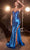 Ladivine CDS484 - Sweetheart Satin Prom Gown with Slit Prom Dresses 2 / Royal
